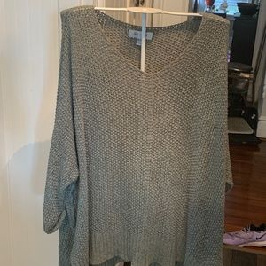 She + Sky unstructured one size knit top‎ in khaki. Worn  a few times.